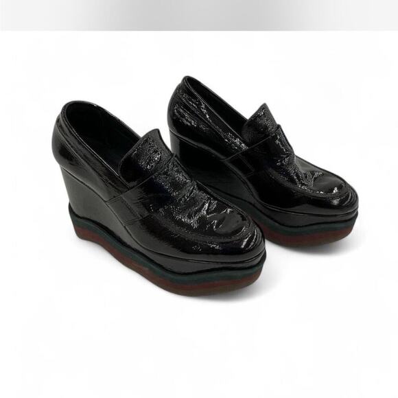 |Paloma Barceló| Black Patent Leather Platform Loafers Woman’s EU 39 or 8.5 US - Picture 1 of 6